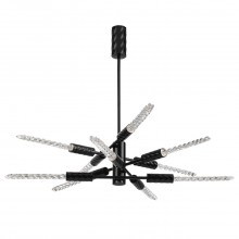 ODEON LIGHT 5459/28L L-VISION ODL_EX26 черный глянцевый/прозрачн./металл/стекло Люстра LED 28W (10*2