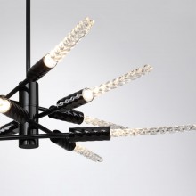 ODEON LIGHT 5459/28L L-VISION ODL_EX26 черный глянцевый/прозрачн./металл/стекло Люстра LED 28W (10*2