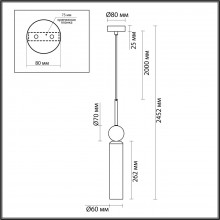ODEON LIGHT 6625/1 MIDCENT ODL25 Подвесной светильник бежевый/металл/травертин IP20 1*E14 40W 220V L