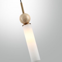 ODEON LIGHT 6625/1 MIDCENT ODL25 Подвесной светильник бежевый/металл/травертин IP20 1*E14 40W 220V L