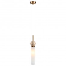 ODEON LIGHT 6625/1 MIDCENT ODL25 Подвесной светильник бежевый/металл/травертин IP20 1*E14 40W 220V L
