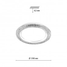 СОНЕКС 7782/DL MARON SN 000 Светильник пластик/белый/серебро LED 48Вт 3000-6000К D398 IP43 пульт ДУ 