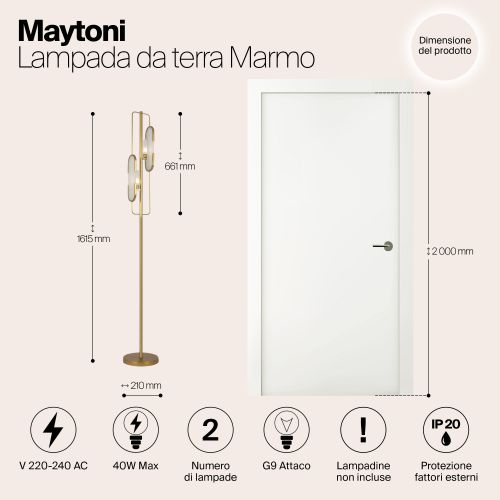 Напольный светильник (торшер) Maytoni MOD099FL-02G