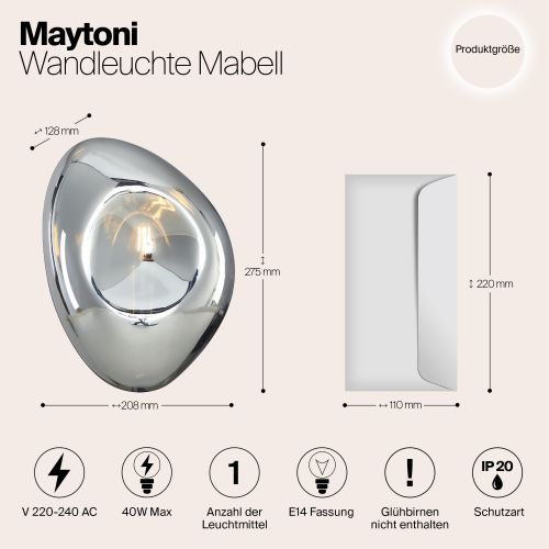 Настенный светильник (бра) Maytoni MOD306WL-01CH