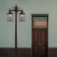 SL080.425.02 Светильник уличный наземный ST-Luce Темный кофе/Прозрачный, Темный кофе E27 2*100W