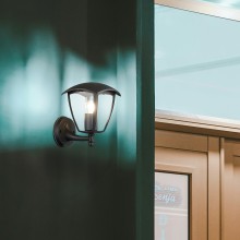 SL081.401.01 Светильник уличный настенный ST-Luce Черный/Черный, Прозрачный E27 1*40W