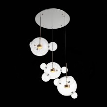 SL1133.203.03 Светильник подвесной ST-Luce Белый,Латунь/Прозрачный LED 3*14W 3000K  (из 4-х коробок)