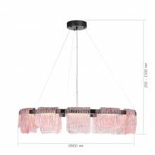 SL6021.403.66 Светильник подвесной ST-Luce черный/розовый LED 1*66W 3000K