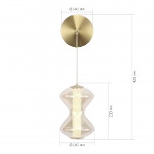 SL6136.201.01 Светильник настенный ST-Luce золото/коньячный LED 1*6W 3000K