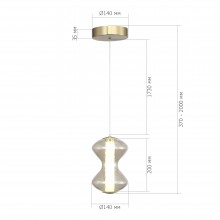 SL6136.203.01 Светильник подвесной ST-Luce золото/коньячный LED 1*6W 3000K