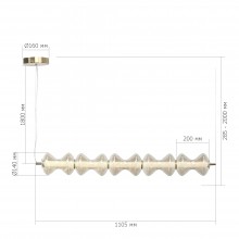 SL6136.243.01 Светильник подвесной ST-Luce золото/коньячный LED 1*28W 3000K