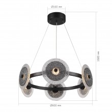 SL6142.433.01 Светильник подвесной ST-Luce черный/дымчатый LED 1*34W 4000K