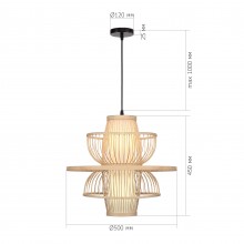 SL6241.513.01 Светильник подвесной ST-Luce Древесный/Белый E27 1*40W