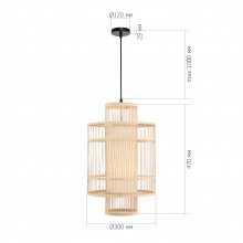 SL6241.523.01 Светильник подвесной ST-Luce Древесный/Белый E27 1*40W