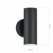 SL9008.701.02 Светильник уличный настенный ST-Luce серый/белый GU10 2*50W