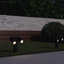 SL9011.405.02 Светильник уличный наземный ST-Luce черный/белый GU10 2*50W