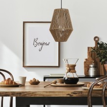 SLE6025-613-01 Светильник подвесной бежевый/черный E27 1*40W