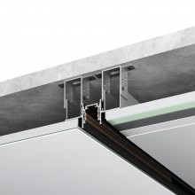 ST1004.429.12 Шинопровод магнитный встраиваемый под ГКЛ 12мм ST-Luce Черный L2000мм(заглушки в комп)