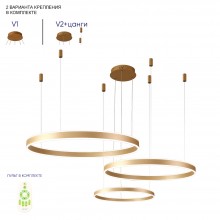 Люстра Crystal Lux MUCHOSSP158WLEDGOLD