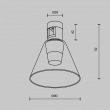 Трековый светильник Technical TR147-1-3W3K-PT
