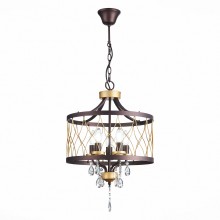 SL789.423.05 Люстра подвесная ST-Luce Темный кофе, Золото/Темный кофе, Золото, Прозрачный E14 5*60W