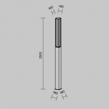 Садово-парковый светильник Outdoor O480FL-L25B3K