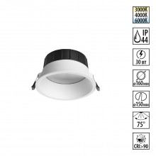 359557 NT Светильник 30Вт 3000/4000/6000К 220-240В IP44 WIR