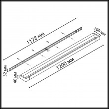 3887/36WL ODL Светильник LED 36Вт 4000К 220В IP44 HIGHTECH