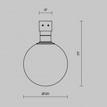 Уличный трековый светильник O-TR01-1-S-9WW3K
