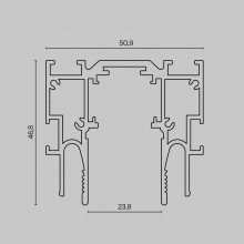 Шинопровод для монтажа в натяжной потолок Exility ClipLine, 2м, черный TRX034-SCCL-422B