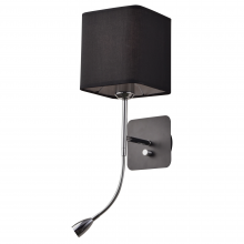 766627 Бра FLOP 1х12W (led) E27 + LED 3W 240LM 3000K ХРОМ/ЧЕРНЫЙ