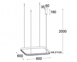 Подвесной светильник ITALLINE IT013-6031 white 3000K