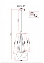 Подвесной светильник Moderli V11723-5P