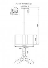Подвесной светильник Moderli V11811-3P