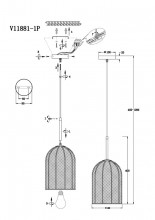 Подвесной светильник Moderli V11881-1P