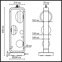 Садово-парковый светильник Odeon Light 5434/3FB