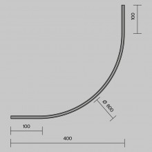 Радиусный угол TRA184-R600-11B-1