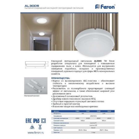 Накладной уличный светильник Feron 29609