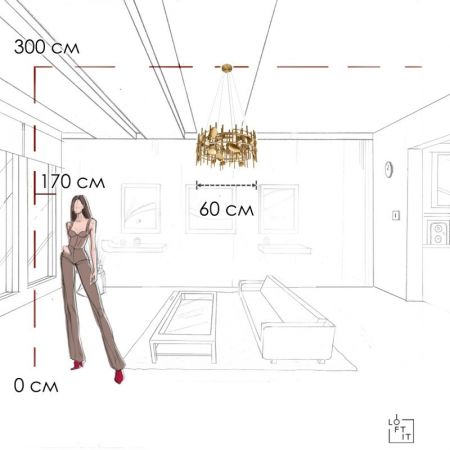 Подвесная люстра LOFT IT 10396/600C