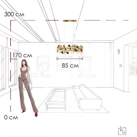 Подвесная люстра LOFT IT 10396/850R