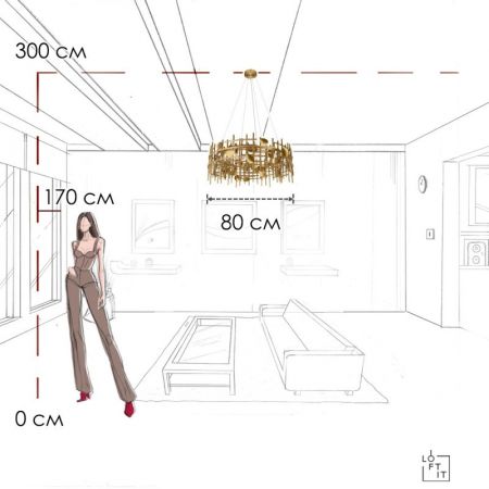 Подвесная люстра LOFT IT 10396/800C