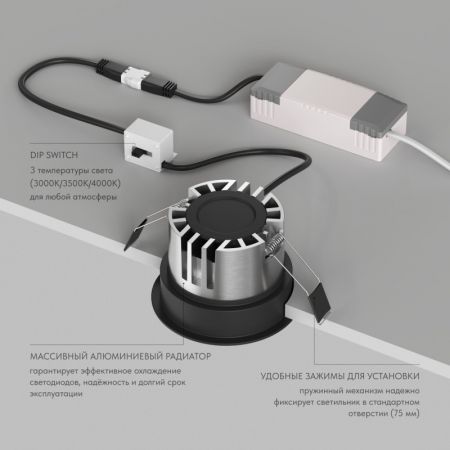Встраиваемый светильник Denkirs DK2431-BK