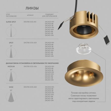 Встраиваемый светильник Denkirs DK2430-SB