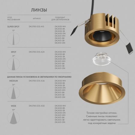 Встраиваемый светильник Denkirs DK2431-SB