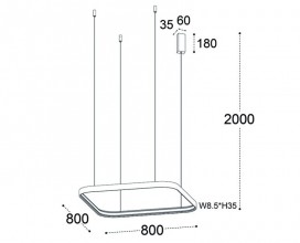 Подвесной светильник ITALLINE IT013-6024 white 3000K