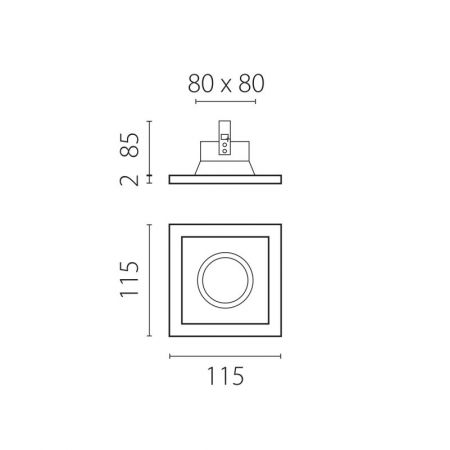 Встраиваемый светильник Lightstar D51307BMOD