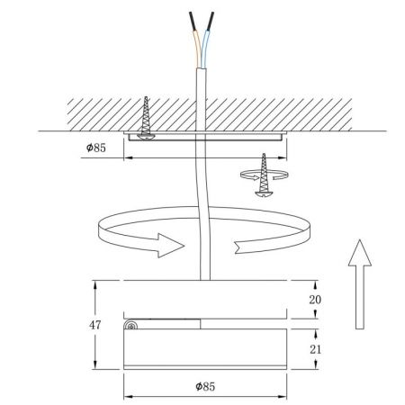 Накладной светильник ARTE Lamp A2511PL-1BK