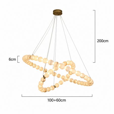 Подвесная кольцевая LED-люстра 100+60 см D6II870R05