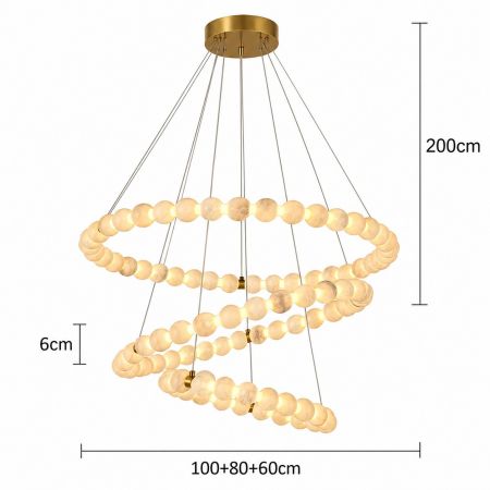 Подвесная кольцевая LED-люстра 100+80+60 см D6II870R06