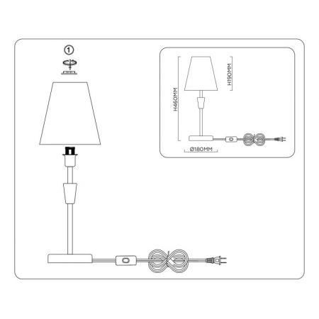 Настольная лампа Ambrella Light LH75057